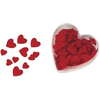 Rayher Miniature-Stoffa-Velluto: Cuore,Ovattato, 2 Misure, 13+20 Mm, Cuore-Pvc-Box 100 Pz, Rayher Miniature-Stoffa-Velluto: Cuore,Ovattato, 2 Misure, 13+20 Mm, Cuore-Pvc-Box 100 Pz,