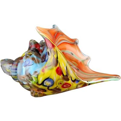 Gilde Vetro Art oggetto decorativo, conchiglia in vetro, multicolore, altezza 21 cm x larghezza 21 cm, decorazione da tavolo Gilde Vetro Art oggetto decorativo, conchiglia in vetro, multicolore, altezza 21 cm x larghezza 21 cm, decorazione da tavolo