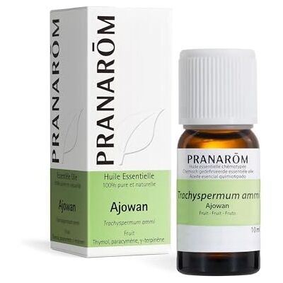 Pranarom Olio essenziale di Ajowan 10 ml di olio essenziale 100% puro e naturale, riservato all'uso esterno. Da diluire prima dell'applicazione. Pranarom Olio essenziale di Ajowan 10 ml di olio essenziale 100% puro e naturale, riservato all'uso esterno. Da diluire prima dell'applicazione.