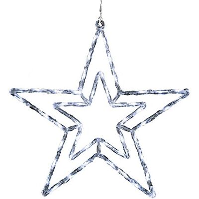 Konstsmide 4471 – 203 LED acrilico Stella/per esterno (IP44)/con 8 funzioni, unità di controllo E FUNZIONE DI MEMORIA/48 diodi bianco freddo/24 V Trasformatore da esterno/cavo trasparente Konstsmide 4471 – 203 LED acrilico Stella/per esterno (IP44)/con 8 funzioni, unità di controllo E FUNZIONE DI MEMORIA/48 diodi bianco freddo/24 V Trasformatore da esterno/cavo trasparente