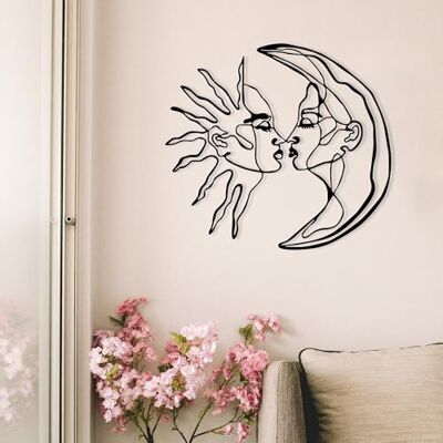 Wallity Hanah Home Elegante accessorio decorativo da parete in metallo, nero, 52 x 47,5 cm, 100% metallo, spessore 1,2 mm, perfetto per la decorazione moderna della casa e degli uffici Wallity Hanah Home Elegante accessorio decorativo da parete in metallo, nero, 52 x 47,5 cm, 100% metallo, spessore 1,2 mm, perfetto per la decorazione moderna della casa e degli uffici