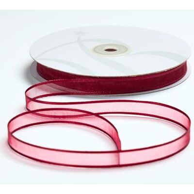 BARATTI Nastro in Organza con Bordo in Raso 12mm X 50 metri, per Artigianato, Natale, Decorazioni, Adatto Per confezionare Regali, Feste di Compleanno, Matrimoni, Bomboniere (Granata) BARATTI Nastro in Organza con Bordo in Raso 12mm X 50 metri, per Artigianato, Natale, Decorazioni, Adatto Per confezionare Regali, Feste di Compleanno, Matrimoni, Bomboniere (Granata)