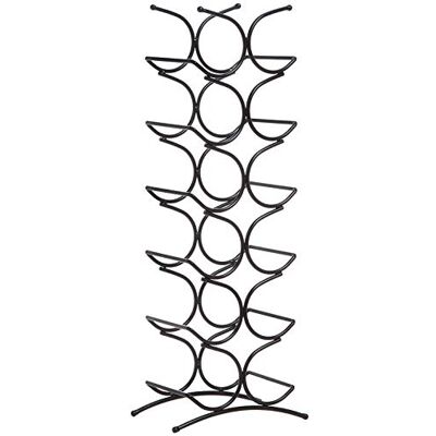 Porta bottiglie Amazon Basics - 12 bottiglie - Nero - 24,9x16x67,8cm Porta bottiglie Amazon Basics - 12 bottiglie - Nero - 24,9x16x67,8cm