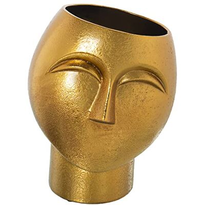 DRW Vaso Volto di Ceramica in Oro 28x22x22 cm DRW Vaso Volto di Ceramica in Oro 28x22x22 cm