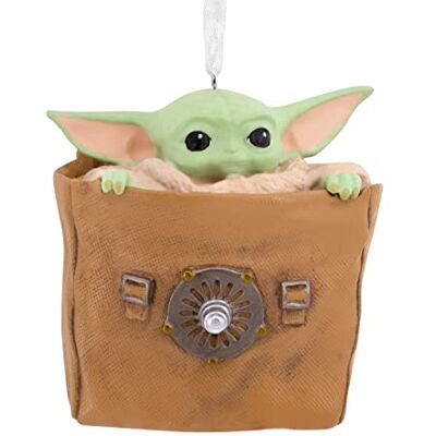 Hallmark The Mandalorian Grogu in Bag Ornamento di Natale, Star Wars, ornamento natalizio da appendere, regali per Natale Hallmark The Mandalorian Grogu in Bag Ornamento di Natale, Star Wars, ornamento natalizio da appendere, regali per Natale