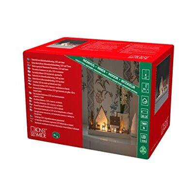 Konstsmide Luci di Natale, motivo casa con renne, decorazione natalizia, funzionamento a batteria: 2 x AA (escl.)/diodi di colore bianco caldo Konstsmide Luci di Natale, motivo casa con renne, decorazione natalizia, funzionamento a batteria: 2 x AA (escl.)/diodi di colore bianco caldo