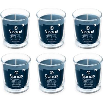Spaas 6x Candela profumata 25 ore, Midnight Magic Spaas 6x Candela profumata 25 ore, Midnight Magic