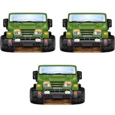 Beistle 3 pezzi Jungle Safari Jeep Photo Booth Puntelli per Compleanno Decorazione Festa 63.5 cm x 94 cm, Multicolore Beistle 3 pezzi Jungle Safari Jeep Photo Booth Puntelli per Compleanno Decorazione Festa 63.5 cm x 94 cm, Multicolore