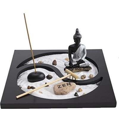 lachineuse Porta incenso Buddha giardino giapponese Decorazione Zen Interni Buddha con sabbia, pietre e rateau Decorazione Zen Meditazione Oggetto decorativo asiatico Idea regalo lachineuse Porta incenso Buddha giardino giapponese Decorazione Zen Interni Buddha con sabbia, pietre e rateau Decorazione Zen Meditazione Oggetto decorativo asiatico Idea regalo