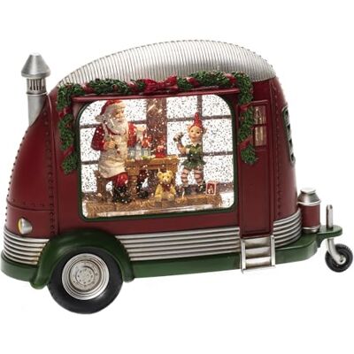 Konstsmide Lanterna LED Snowing Caravan, Babbo Natale Toy Shop, batteria con timer: 26 cm, Konstsmide Lanterna LED Snowing Caravan, Babbo Natale Toy Shop, batteria con timer: 26 cm,