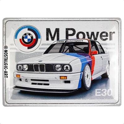 Segnale Grande BMW M Power E30 - 30x40cm - Segnale Segnale Grande BMW M Power E30 - 30x40cm - Segnale