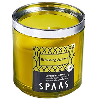Spaas Candela Profumata in Vetro Modulare, ± 30 Ore-Rinfrescante leggerezza, paraffina, Giallo Autunnale, Refreshing Lightness Spaas Candela Profumata in Vetro Modulare, ± 30 Ore-Rinfrescante leggerezza, paraffina, Giallo Autunnale, Refreshing Lightness