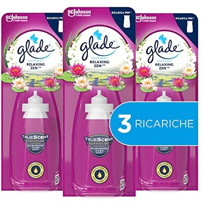 Glade Sense & Spray Profumatore per Ambienti con Oli Essenziali e Sensore di Movimento, Fragranza Relaxing Zen, 3 Ricariche Glade Sense & Spray Profumatore per Ambienti con Oli Essenziali e Sensore di Movimento, Fragranza Relaxing Zen, 3 Ricariche