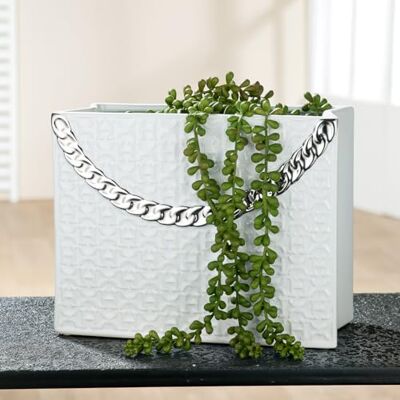 Gilde Vaso decorativo bianco – Vaso decorativo in ceramica HX bianco – decorazione regalo di compleanno – altezza 20 cm Gilde Vaso decorativo bianco – Vaso decorativo in ceramica HX bianco – decorazione regalo di compleanno – altezza 20 cm