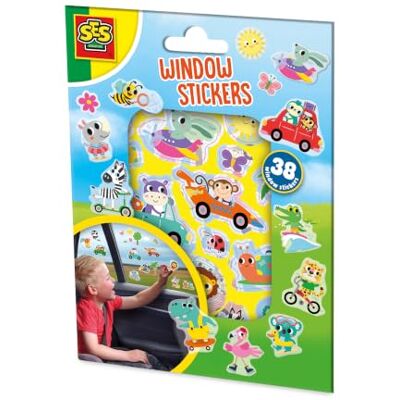 Creative Adesivi per finestre, riutilizzabili, perfetti per la strada, set per bambini Creative Adesivi per finestre, riutilizzabili, perfetti per la strada, set per bambini