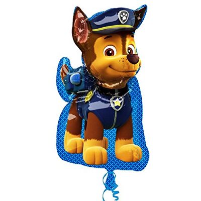 amscan 3449501 Pallone in foil Super Shape Chase, dimensione 58 x 78 cm, volume 40 litri, Paw Patrol, pallone ad elio amscan 3449501 Pallone in foil Super Shape Chase, dimensione 58 x 78 cm, volume 40 litri, Paw Patrol, pallone ad elio