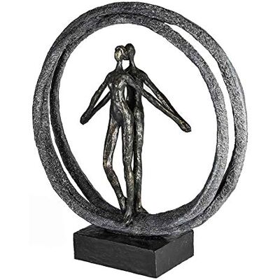 Casablanca modernes Design Scultura – Figura – Coppia nell'anello – Poly – Colore: Bronzo Altezza 40 cm Casablanca modernes Design Scultura – Figura – Coppia nell'anello – Poly – Colore: Bronzo Altezza 40 cm