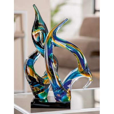Gilde Scultura Dakar in vetro, multicolore, superficie lucida, altezza 33 cm, larghezza 21 cm, profondità 16 cm Gilde Scultura Dakar in vetro, multicolore, superficie lucida, altezza 33 cm, larghezza 21 cm, profondità 16 cm