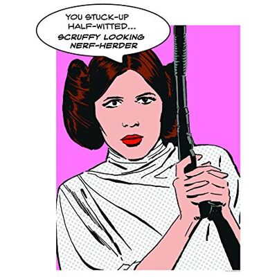 Decorazione murale Star Wars Leia di Komar - Bunt, 40x50cm Decorazione murale Star Wars Leia di Komar - Bunt, 40x50cm