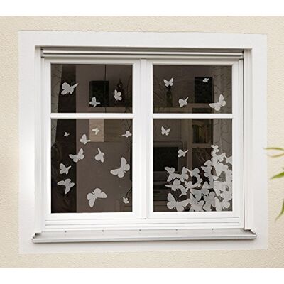 Komar Window-adesivi "Farfalle", 1 pcs, grigio, Komar Window-adesivi "Farfalle", 1 pcs, grigio,