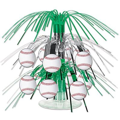 Beistle Baseball Girandole, Green/Silver/White/Red, 71/2-Inch Beistle Baseball Girandole, Green/Silver/White/Red, 71/2-Inch