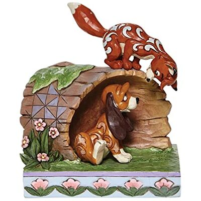 Enesco Disney Traditions Fox And Hound On Log Figurina Multicolore S, Enesco Disney Traditions Fox And Hound On Log Figurina Multicolore S,