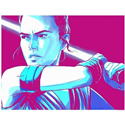 Komar Decorazione da Parete per cameretta dei Bambini, Motivo: Star Wars Faces Rey, Disponibile in 3 Misure, Multicolore, Komar Decorazione da Parete per cameretta dei Bambini, Motivo: Star Wars Faces Rey, Disponibile in 3 Misure, Multicolore,