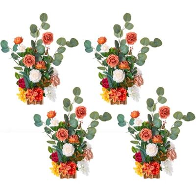 VEVOR Composizioni floreali artificiali da 4 pezzi, alte 44 cm, per corridoi di matrimoni, centrotavola floreali arancioni per cerimonie, ricevimenti, feste, decorazioni per esterni VEVOR Composizioni floreali artificiali da 4 pezzi, alte 44 cm, per corridoi di matrimoni, centrotavola floreali arancioni per cerimonie, ricevimenti, feste, decorazioni per esterni