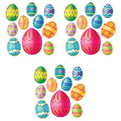 Beistle Sagome per uova di Pasqua, dimensioni assortite, carta Beistle Sagome per uova di Pasqua, dimensioni assortite, carta