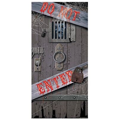 Beistle Haunted Halloween Door cover, 76,2 cm by 5-feet Beistle Haunted Halloween Door cover, 76,2 cm by 5-feet