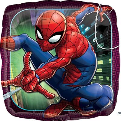 amscan Pallone foil standard 17"" 42 cm Spiderman Uomo Ragno Animated amscan Pallone foil standard 17"" 42 cm Spiderman Uomo Ragno Animated