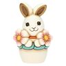 THUN Coniglietta Joy Simpatica nel Vaso di Fiori Linea Fiore in Fiore Living, Icone, Animali e Minianimali Ceramica 8,3x7x13cm h