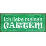 Schatzmix Blechschild ICH Liebe Meinen Garten Metallschild Wanddeko 27x10cm Tin Sign Targa di Metallo da Parete, Lamiera, Multicolore, 27x10 cm