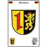 Schatzmix Blechschild Stadtwappen Mannheim Metallschild Wanddeko 20x30 cm Tin Sign Targa di Metallo da Parete, Lamiera, Multicolore, 20_x_30_cm