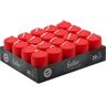 Hofer Candele Rosse a Colonna 4 x 7 cm Set di 20 Candele Decorative Cilindriche Cera Colore Rosso Lunga Durata di 7 Ore Antigoccia Non Profumate qualità RAL