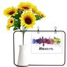 comp Manama Bahrain City Watercolor Artificial Sunflower Vases Bottle Blessing Card