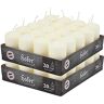 Hofer Candele Avorio a Colonna 4 x 7 cm Set di 40 Candele Decorative Cilindriche Cera Colore Avorio Lunga Durata di 7 Ore Antigoccia Non Profumate Qualità RAL