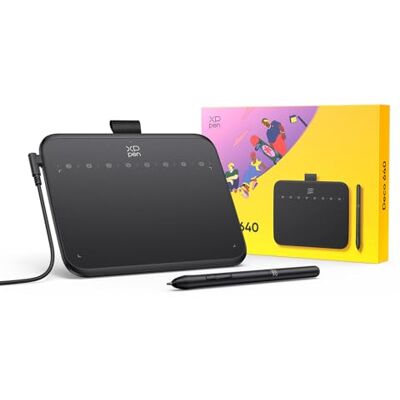XP-Pen XPPen Deco 640 Tavoletta grafica da disegno 6x4 pollici, penna senza batteria con 16384 livelli di pressione, inclinazione 60°, 8 tasti di scelta rapida morbidi XP-Pen XPPen Deco 640 Tavoletta grafica da disegno 6x4 pollici, penna senza batteria con 16384 livelli di pressione, inclinazione 60°, 8 tasti di scelta rapida morbidi
