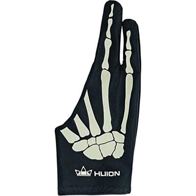 HUION Guanto Scheletro per Tavoletta Grafica, Guanto Antivegetativo Ideale per le Persone Che Usano Tavolette da Disegno e Scatole Luminose (1 Unità di Dimensioni Libere, Buono per la Mano Destra) HUION Guanto Scheletro per Tavoletta Grafica, Guanto Antivegetativo Ideale per le Persone Che Usano Tavolette da Disegno e Scatole Luminose (1 Unità di Dimensioni Libere, Buono per la Mano Destra)