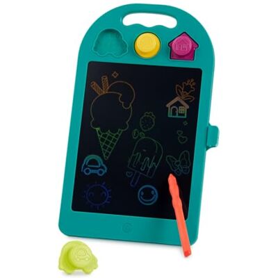 B. toys Wonder Doodler tavoletta da disegno LCD con 3 timbri Cancellazione con un clic, stilo a due punte, 3 timbri e impugnatura facile da afferrare; portatile, Tutto incluso; 3+ anni B. toys Wonder Doodler tavoletta da disegno LCD con 3 timbri Cancellazione con un clic, stilo a due punte, 3 timbri e impugnatura facile da afferrare; portatile, Tutto incluso; 3+ anni