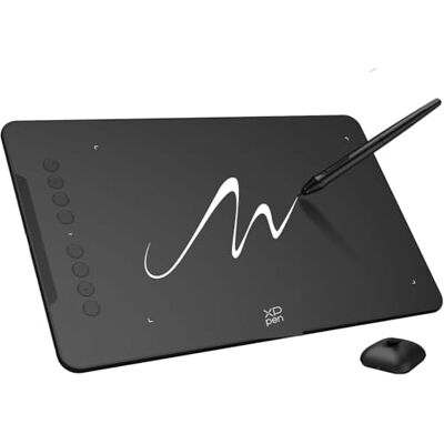 XP-Pen XPPen Tablet grafico Deco 01v3 Tablet grafico disegno senza schermo principiante con pennino a 16 K (16384) livelli di pressione, 8 scorciatoie personalizzabili, 10 pollici XP-Pen XPPen Tablet grafico Deco 01v3 Tablet grafico disegno senza schermo principiante con pennino a 16 K (16384) livelli di pressione, 8 scorciatoie personalizzabili, 10 pollici