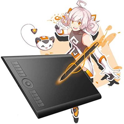 GAOMON M10K 2018 Versione-10 x 6,25 Pollici Tavoletta Grafica da Disegno con lo Stilo Passivo Supporta il Sistema Operativo Android 11-14, Windows e MacOS GAOMON M10K 2018 Versione-10 x 6,25 Pollici Tavoletta Grafica da Disegno con lo Stilo Passivo Supporta il Sistema Operativo Android 11-14, Windows e MacOS