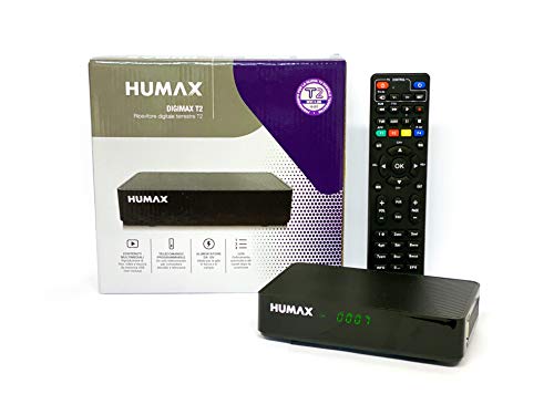 Humax 9-00142 Decoder digitale terrestre DVB-T2 HD-2022T2 Digimax T2 con telecomando 2 in 1 per controllare il TV