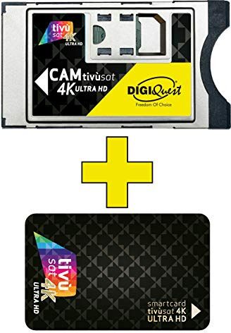 DIGIQUEST CAM Tivùsat 4K Ultra HD certificata   Accesso ai canali HD e 4K   Facile installazione   Ideale per amanti di cinema e sport   Abilitato ai canali ZONA DAZN