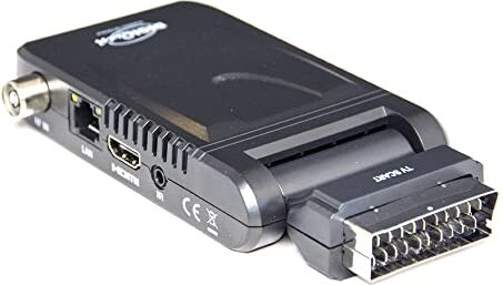 DIGIQUEST Decoder Digitale INVISIBILE, Mediaplayer, Nero, DVBT2, HEVC H 265