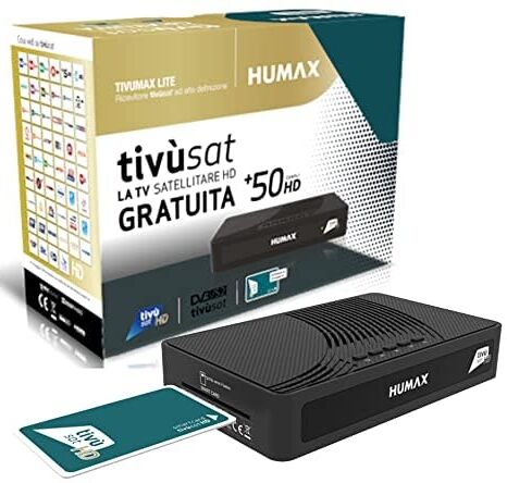 Humax – Ricevitore Satellitare HD con codifica S2 HD-3601S2 + scheda Tivùsat