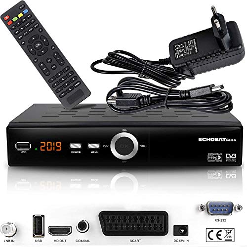 hd-line Echosat 20900 M Ricevitore satellitare digitale satellitare, (HDTV, DVB-S/S2, HDMI, SCART, 2 porte USB 2.0, Full HD 1080p) [preprogrammato per Astra Hotbird Türksat]