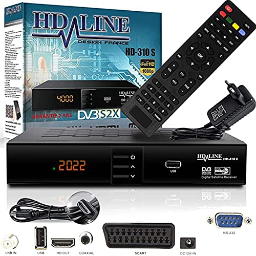 hd-line Ricevitore satellitare HDMI, DVB S2, per HD, digitale TV DVB-S, con PVR nero