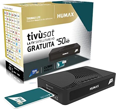 Humax – Ricevitore Satellitare HD con codifica S2 HD-3600S2 + scheda Tivùsat