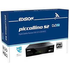 Edision PICCOLLINO S2 Decoder DVB-S2 HD Ricevitore Digitale Satellitare Full HD DVB-S2 H265 HEVC, USB, HDMI, SCART, LAN, IR, Supporto USB WiFi, Telecomando Universale 2in1 Edision PICCOLLINO S2 Decoder DVB-S2 HD Ricevitore Digitale Satellitare Full HD DVB-S2 H265 HEVC, USB, HDMI, SCART, LAN, IR, Supporto USB WiFi, Telecomando Universale 2in1